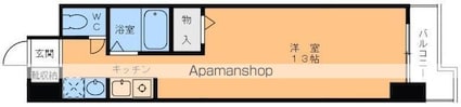 グランアルブル勝山[1R/28.5m2]の間取図