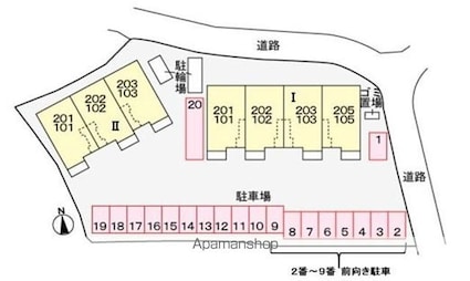 アルコバレーノ　Ⅰ[2DK/46.06m2]の配置図