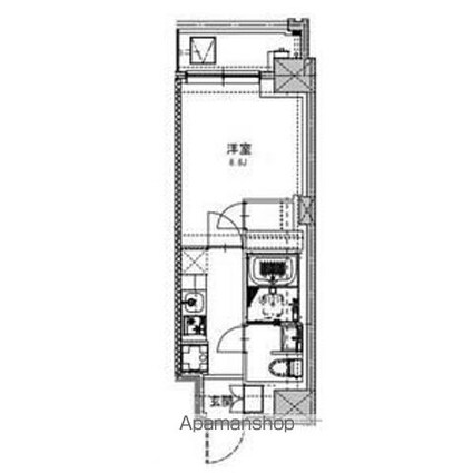 ＳーＲＥＳＩＤＥＮＣＥ両国ｓｅｒｅａ[1K/25.38m2]の間取図