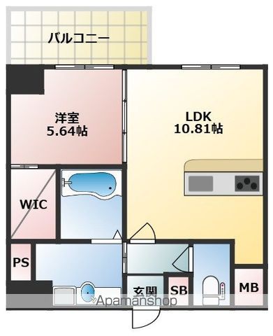 CREST西新の間取り写真