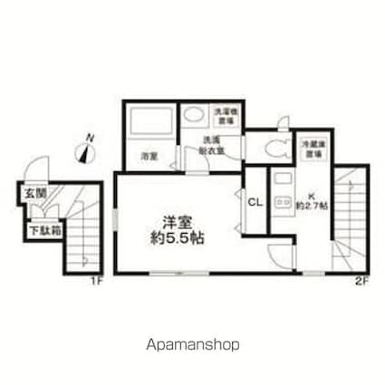 Ｏｐｕｓ　ＩＩ[1K/25.51m2]の間取図