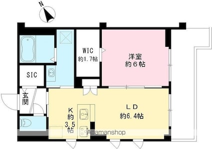 つむぎの杜　西荻みなみ[1LDK/41.58m2]の間取図