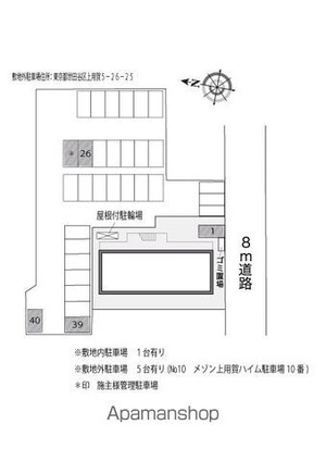 レオパレス砧公園[1K/19.87m2]の配置図