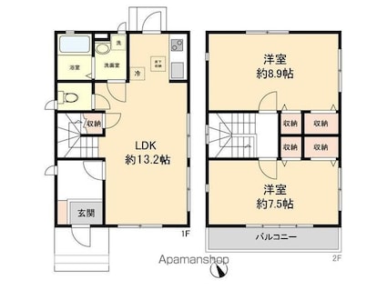 ジュネス後三条[2LDK/74.06m2]の間取図