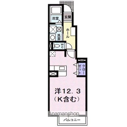 ベルシティＳａｔｏ　Ａ[1R/33.15m2]の間取図