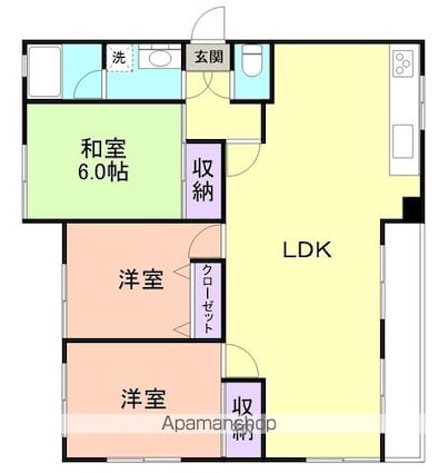 セントラル第１ビル[3LDK/89.97m2]の間取図