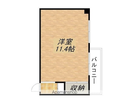 リコースクエアビル[1R/24.5m2]の間取図