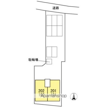 グレイス・クレセント　Ｃ棟[2LDK/50.12m2]の配置図
