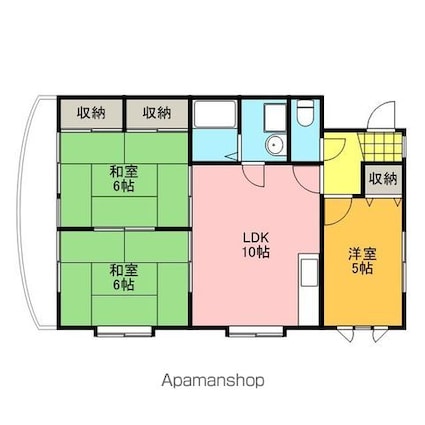 広島県広島市佐伯区皆賀４丁目[3LDK/64.58m2]の間取図