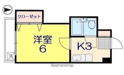 ホワイトハイツ[1K/17m2]の間取図