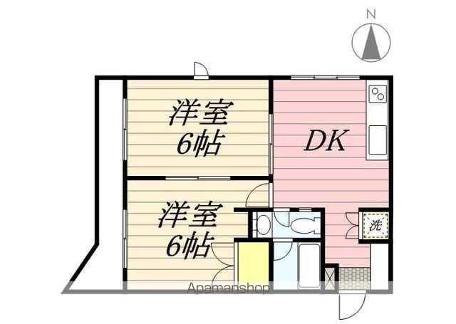 東京都武蔵野市関前３丁目[2DK/39.2m2]の間取図