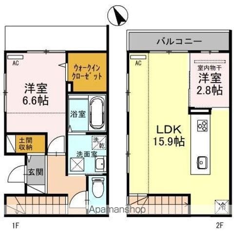 【和歌山市和歌浦東のテラスの間取り】