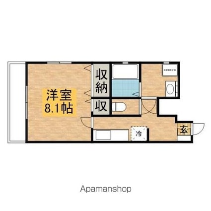 ウエストコーポ[1K/29.5m2]の間取図