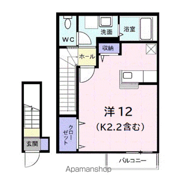 ローズガーデン[1R/35.64m2]の間取図