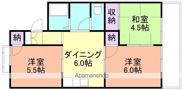 リバーハイツ有本の間取り