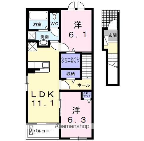 Ｋ’Ｓヴィレッジ平井　Ａの間取り