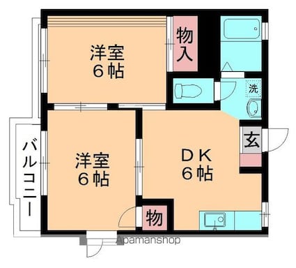 シティハイツトヨダⅡ[2DK/39.39m2]の間取図
