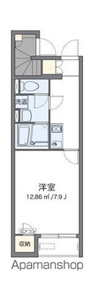 クレイノ西大寺[1K/26.37m2]の間取図
