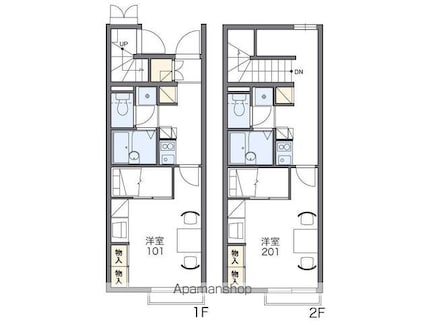 レオパレスサウスランド[1K/23.61m2]の間取図