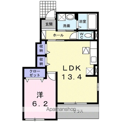 メゾン　プリムヴェール[1LDK/46.95m2]の間取図