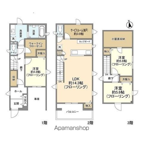 【大岡山１丁目貸家の間取り】