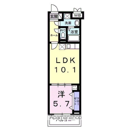 メゾン　アイティー　キング[1LDK/40.12m2]の間取図