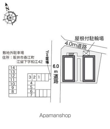 レオパレスルミナリエ[1K/23.18m2]の配置図