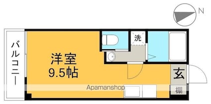 コーポＭＩＫＩ　Ⅰ南棟[1R/22.27m2]の間取図