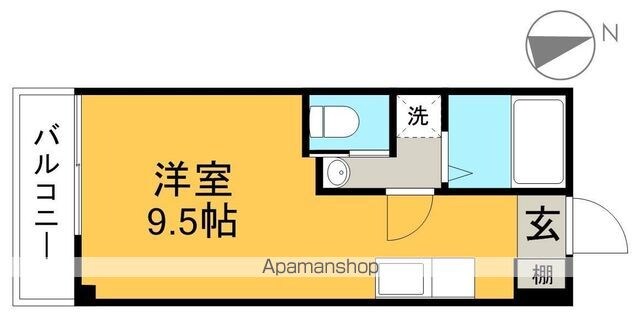 コーポＭＩＫＩ　Ⅰ南棟[1R/22.27m2]の間取図