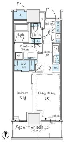 【新宿区西新宿のマンションの間取り】