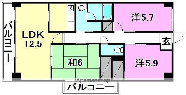 スカール道後の間取り写真