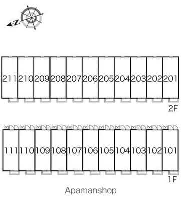 レオパレスＭｅｒｖｅｉｌｌｅ[1K/26.08m2]の配置図