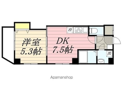 リディア本千葉[1DK/29.19m2]の間取図