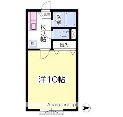 ミストラルパーク[1K/27.04m2]の間取図