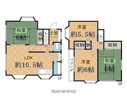 玉木様貸家[4LDK/78.05m2]の間取図