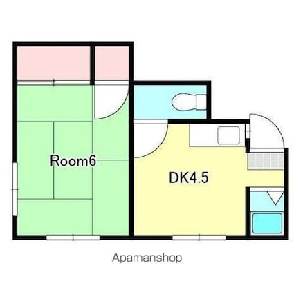 北斗荘[1DK/25m2]の間取図