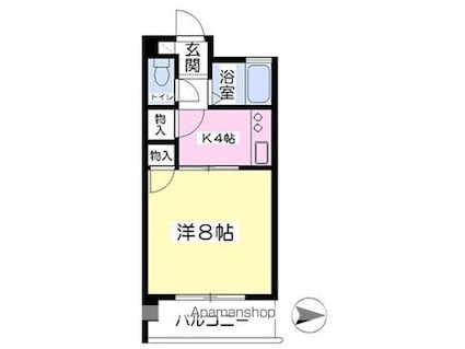 てらかわビル[1K/26.28m2]の間取図