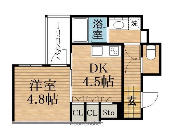 K−COURT谷町四丁目の間取り写真