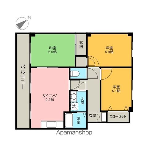 ラ・プラージュ屋代の間取り写真