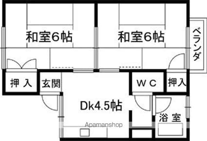 和歌山県和歌山市杭ノ瀬[2DK/34.02m2]の間取図