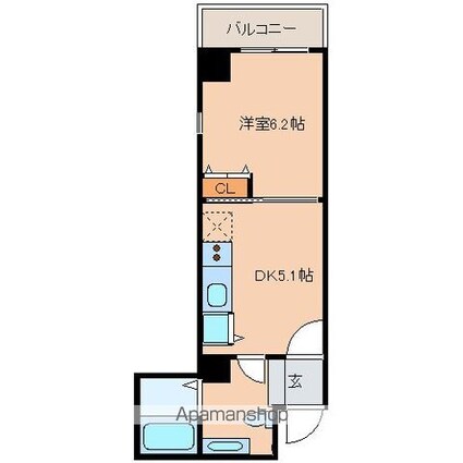 レジディア日本橋人形町[1DK/30.47m2]の間取図