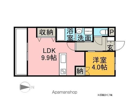 オータムめぐみⅡ[1LDK/36m2]の間取図