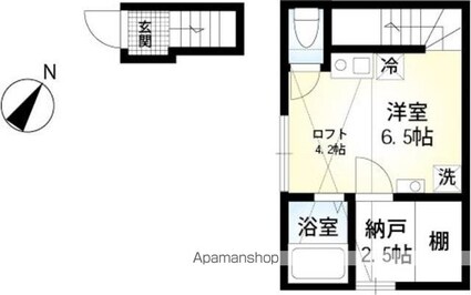 ライズ浜田山[1R/21.89m2]の間取図