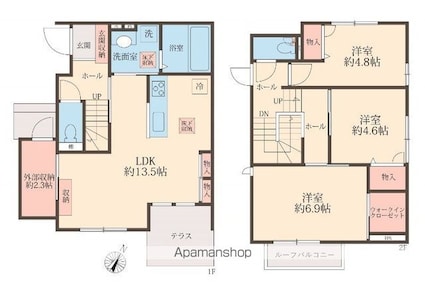 Ｇｒａｎｄ　Ｖｉｌｌａ[3LDK/80.32m2]の間取図