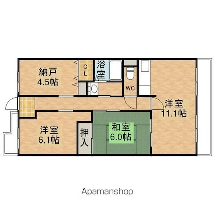 大阪府和泉市のぞみ野３丁目[3LDK/63.8m2]の間取図