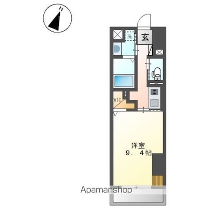 ワシンレジデンス[1K/31.51m2]の間取図