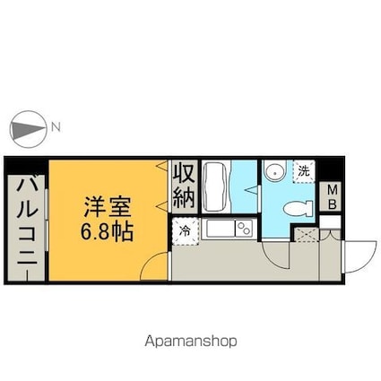 セントレイクセレブ代官町[1K/23.28m2]の間取図
