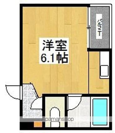 第６大朋マンション[1R/17.52m2]の間取図