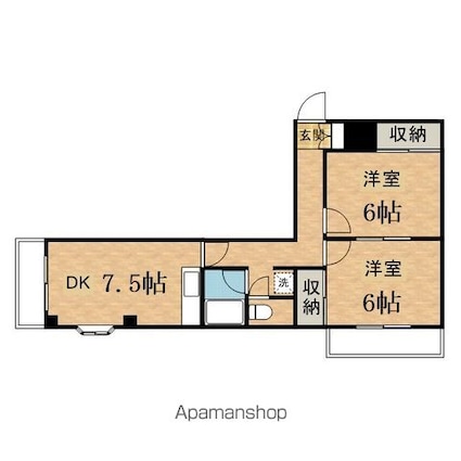 メゾンドミネ[2DK/48.31m2]の間取図