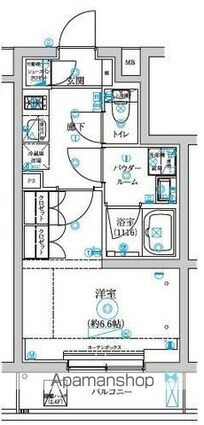 セジョリ中野富士見町[1K/25.56m2]の間取図